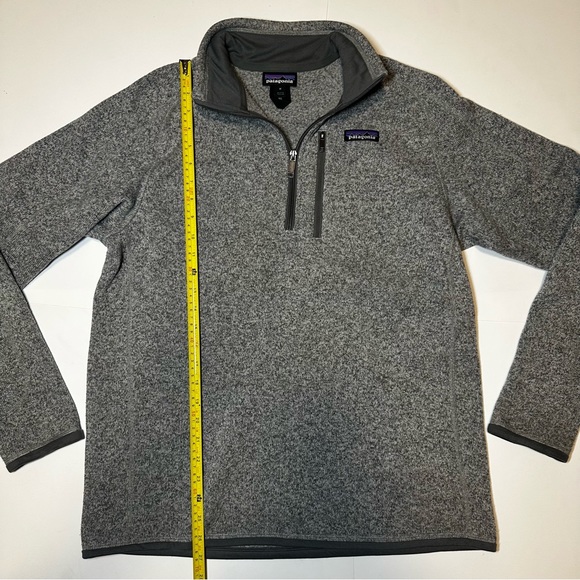Patagonia Men Grey Quarter Zip Long Sleeve Fleece Size Medium - Picture 3 of 5